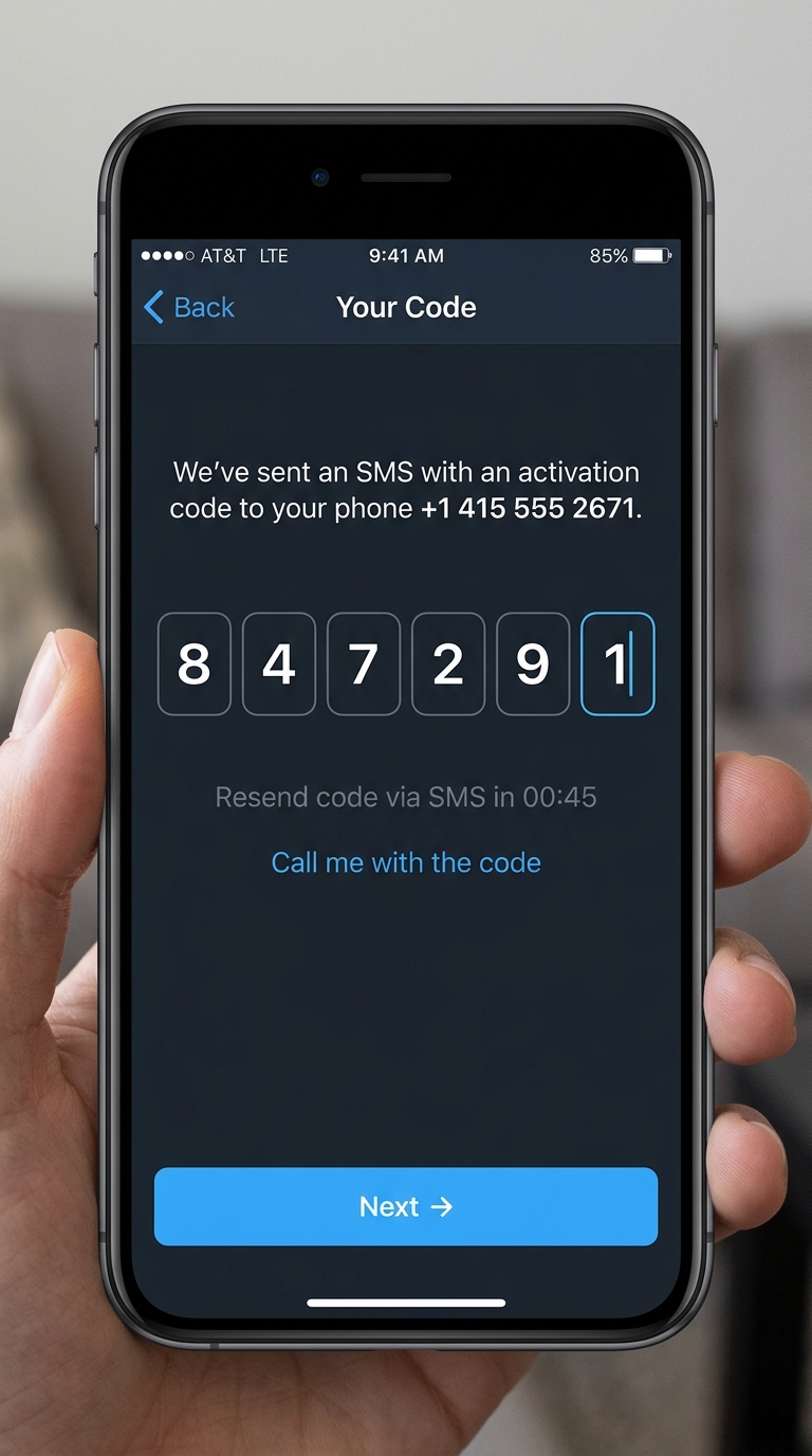 Telegram verification